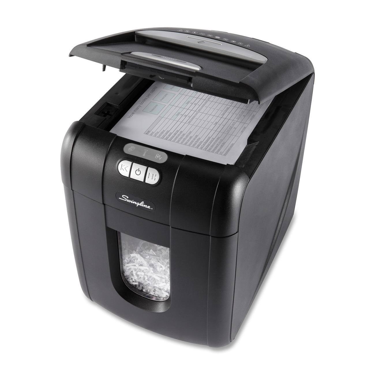 Best Buy: Swingline Stack-and-Shred 100X Cross-cut Shredder Black EX 100-07