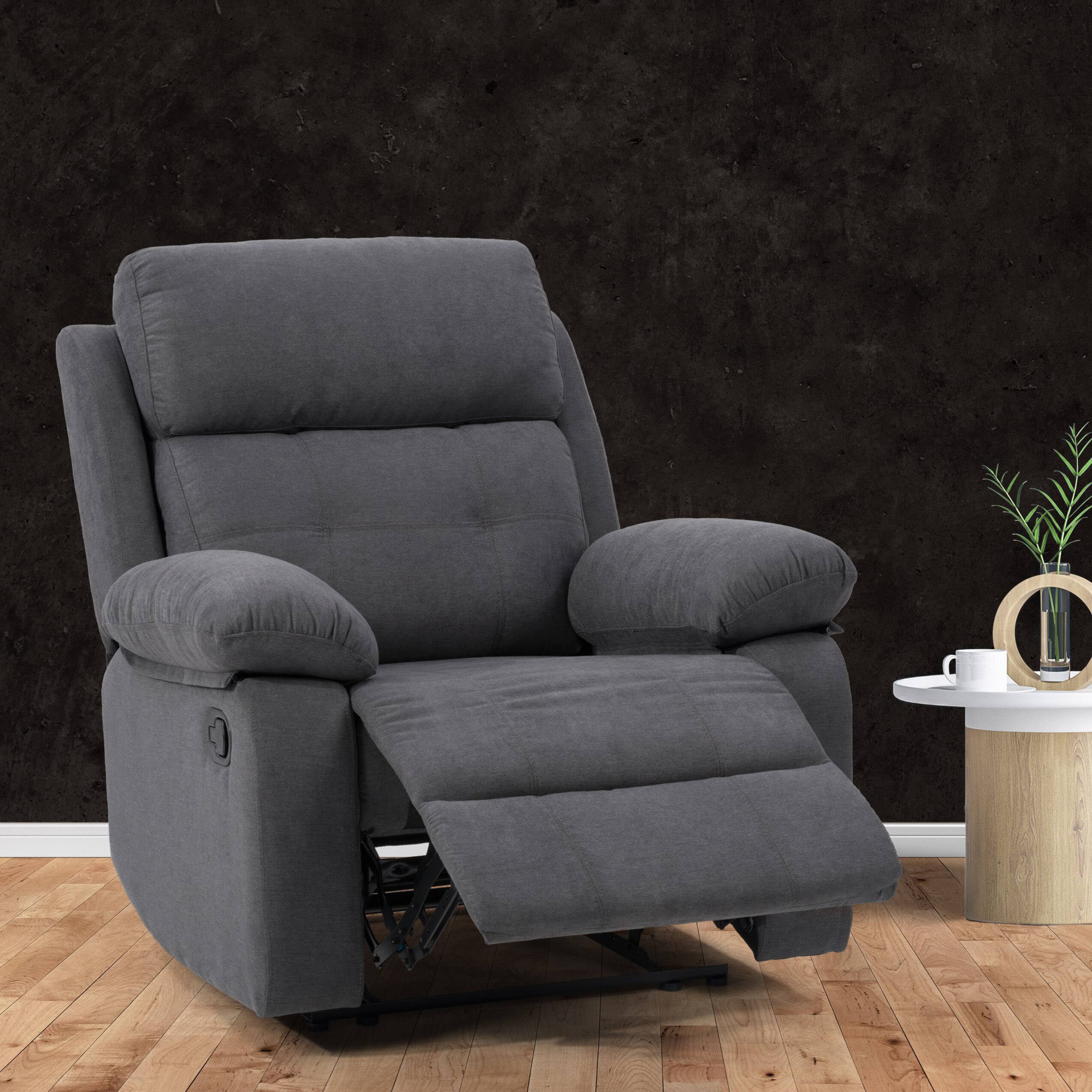 Alt View 11. CorLiving - Oren Manual Recliner - Dark Grey.