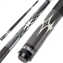 GSE Games & Sports Expert - 58" 2-Piece Grey Canadian Maple Hardwood Billiard Pool Cue Stick for Men/Women - 18oz - Gray