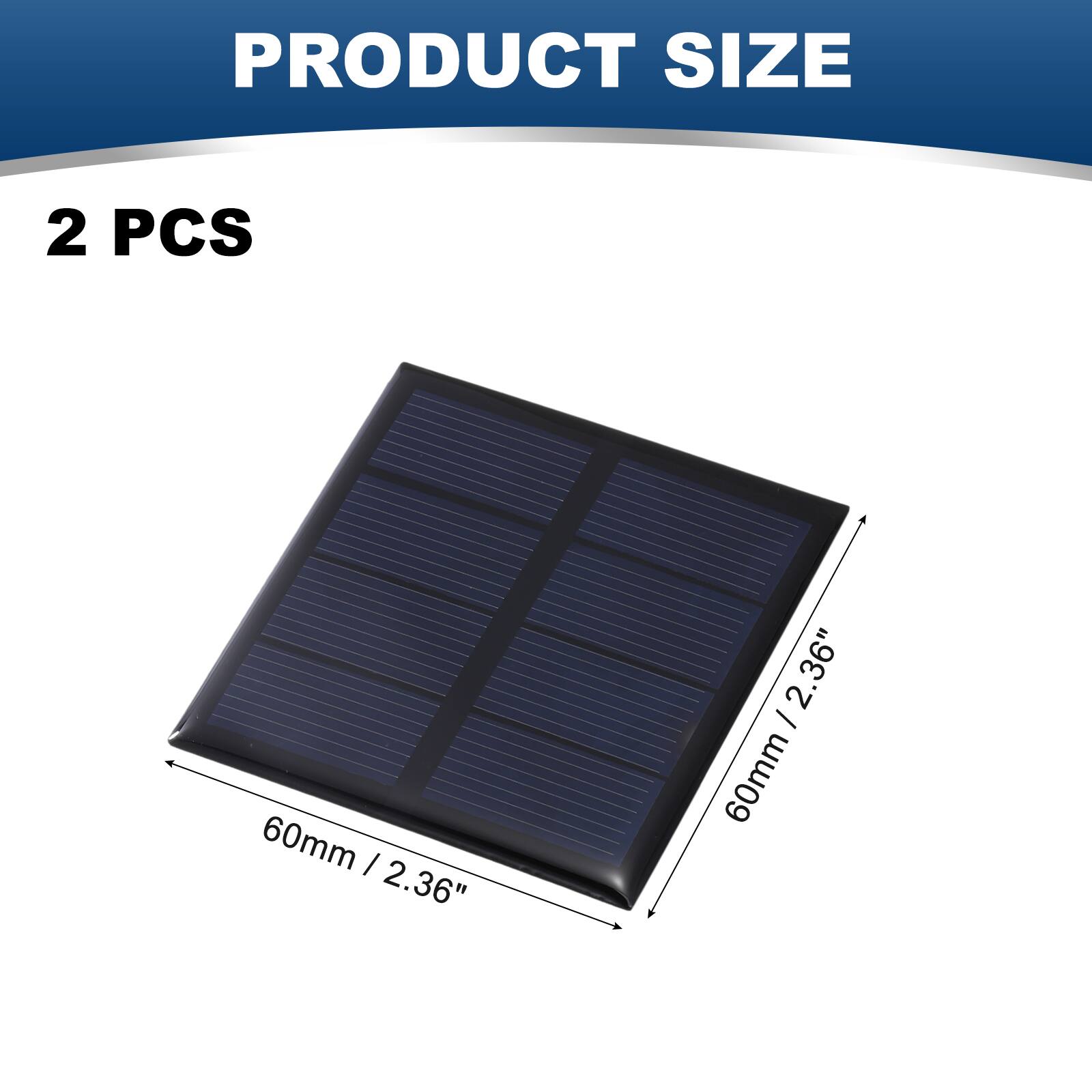 PRODUCT SIZE  
2 PCS  
60mm / 2.36"