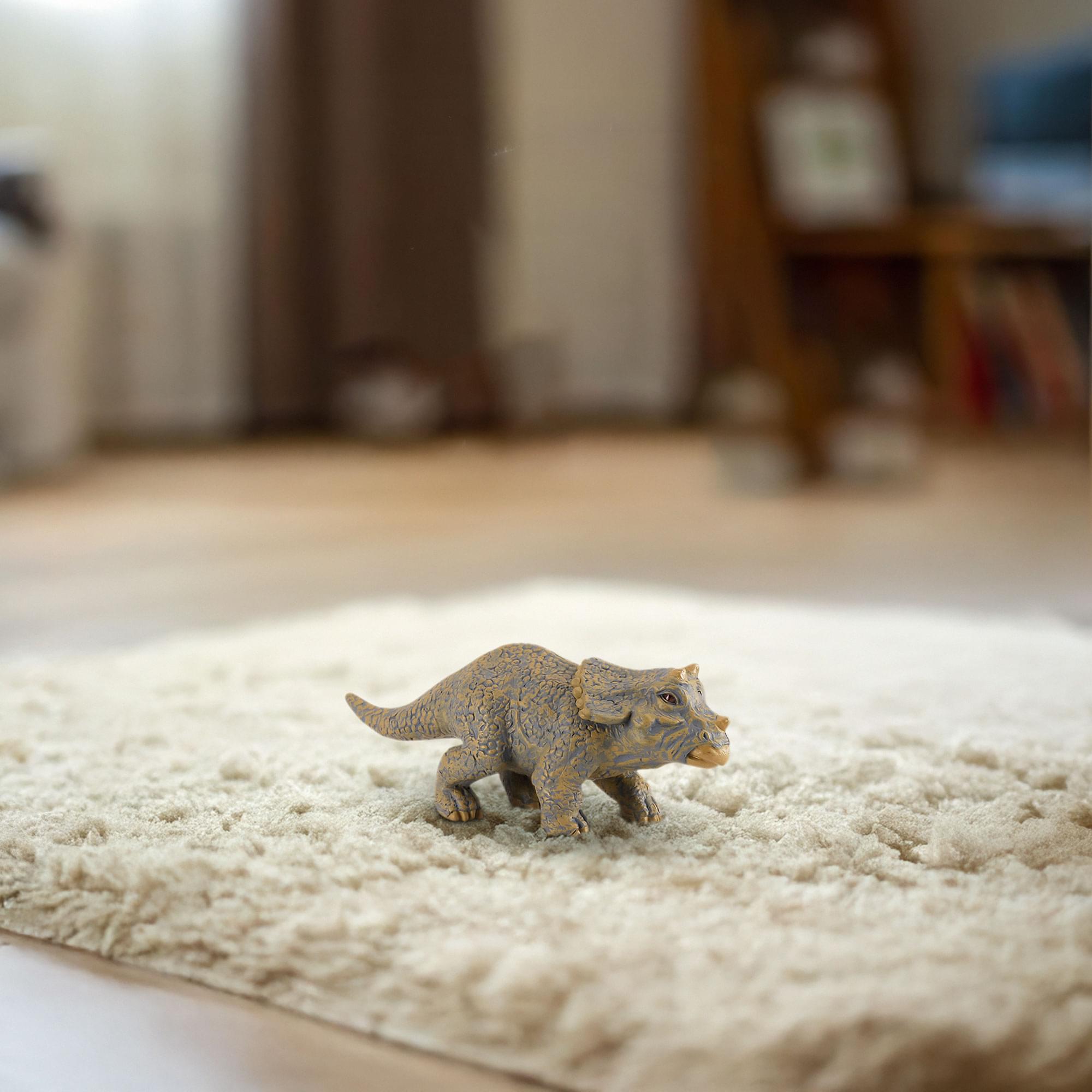 Alt View 10. Breyer Animal Creations - CollectA Prehistoric Life Collection Miniature Figure | Triceratops Baby - Brown.