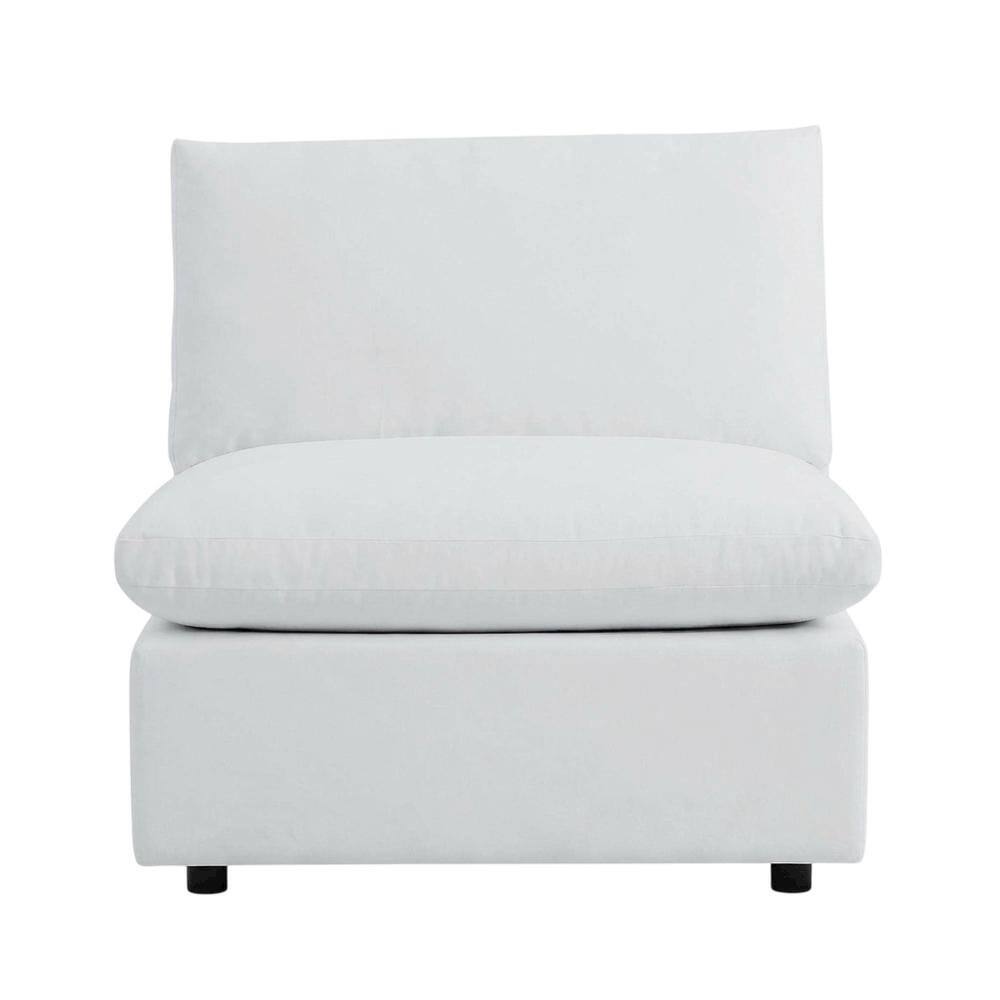 Back. Outdoor Escape - Outdoor Patio Armless Lounge Chair With Sturdy Frame, Weather-Resistant Design - White.