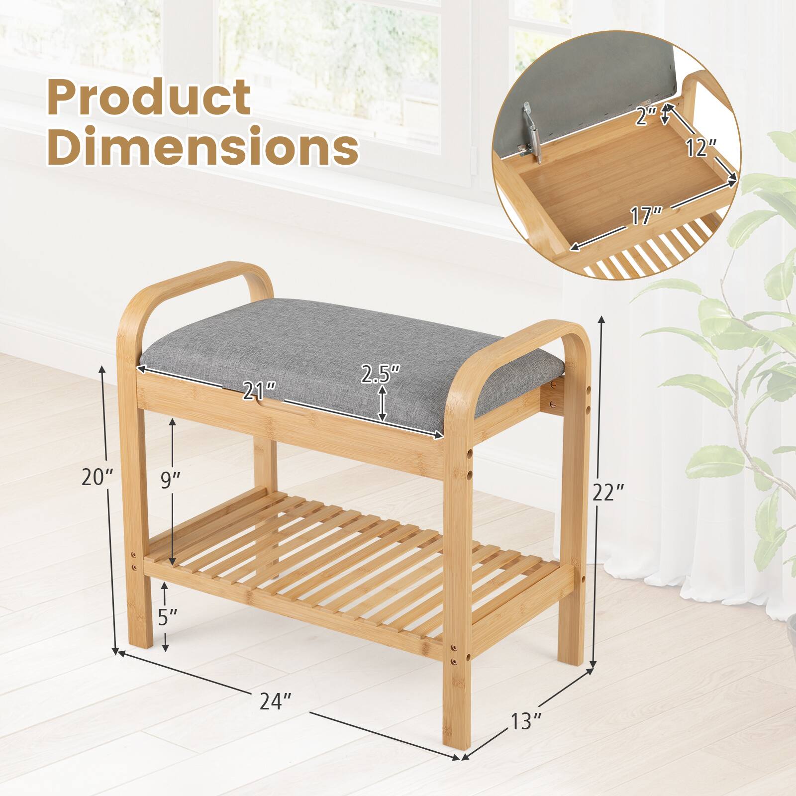 Product Dimensions: 2" x 12" x 17" x 21" x 2.5" x 20" x 9" x 22" x 15" x 5" x 24" x 13"