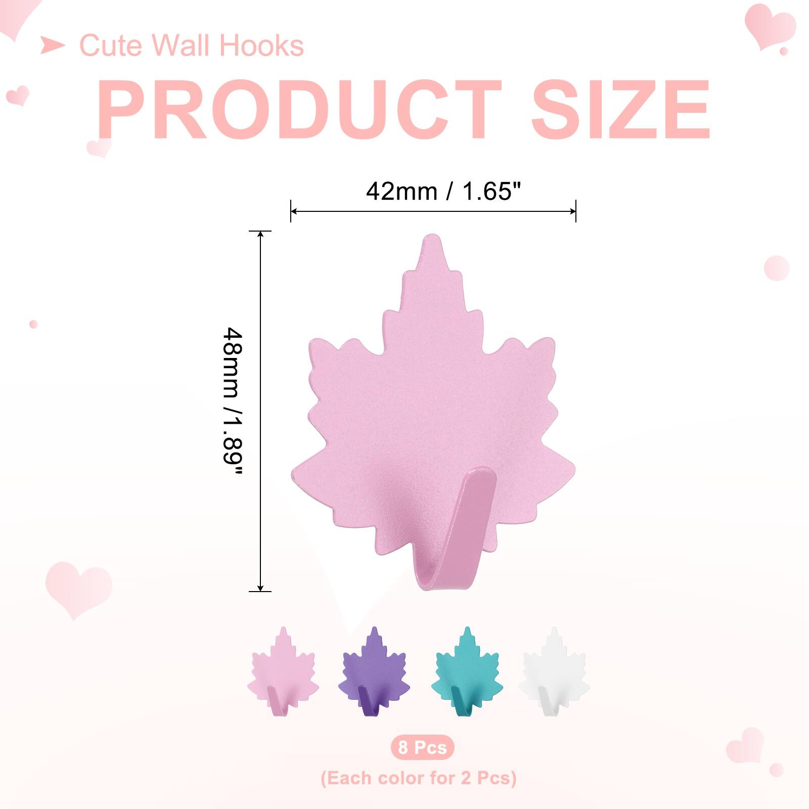 Cute Wall Hooks

PRODUCT SIZE

42mm / 1.65"
48mm / 1.89"

8 Pcs (Each color for 2 Pcs)
