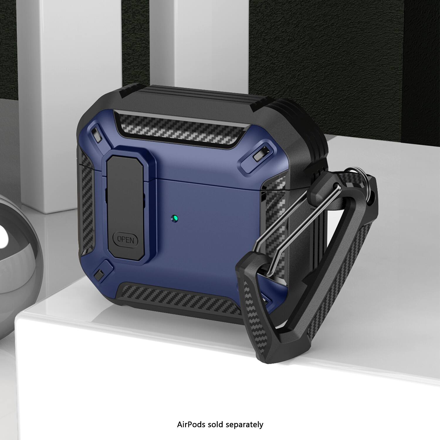 OPEN AirPods sold separately