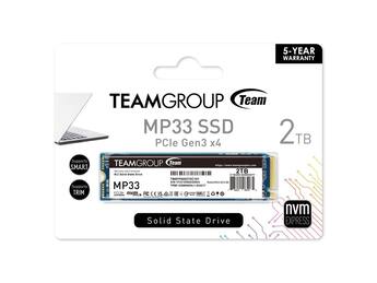 Team Group MP33 M.2 2280 2TB PCIe 3.0 x4 with NVMe 1.3 3D NAND Team Group MP33 M.2 2280 2TB PCIe 3.0 x4 with NVMe 1.3 3D NAND