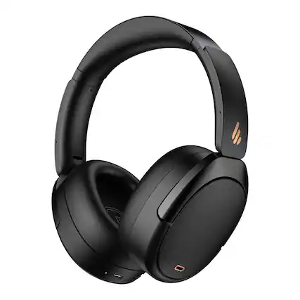 Front. Edifier - WH950NB Wireless Noise Cancelling Over-Ear Headphones - Black.