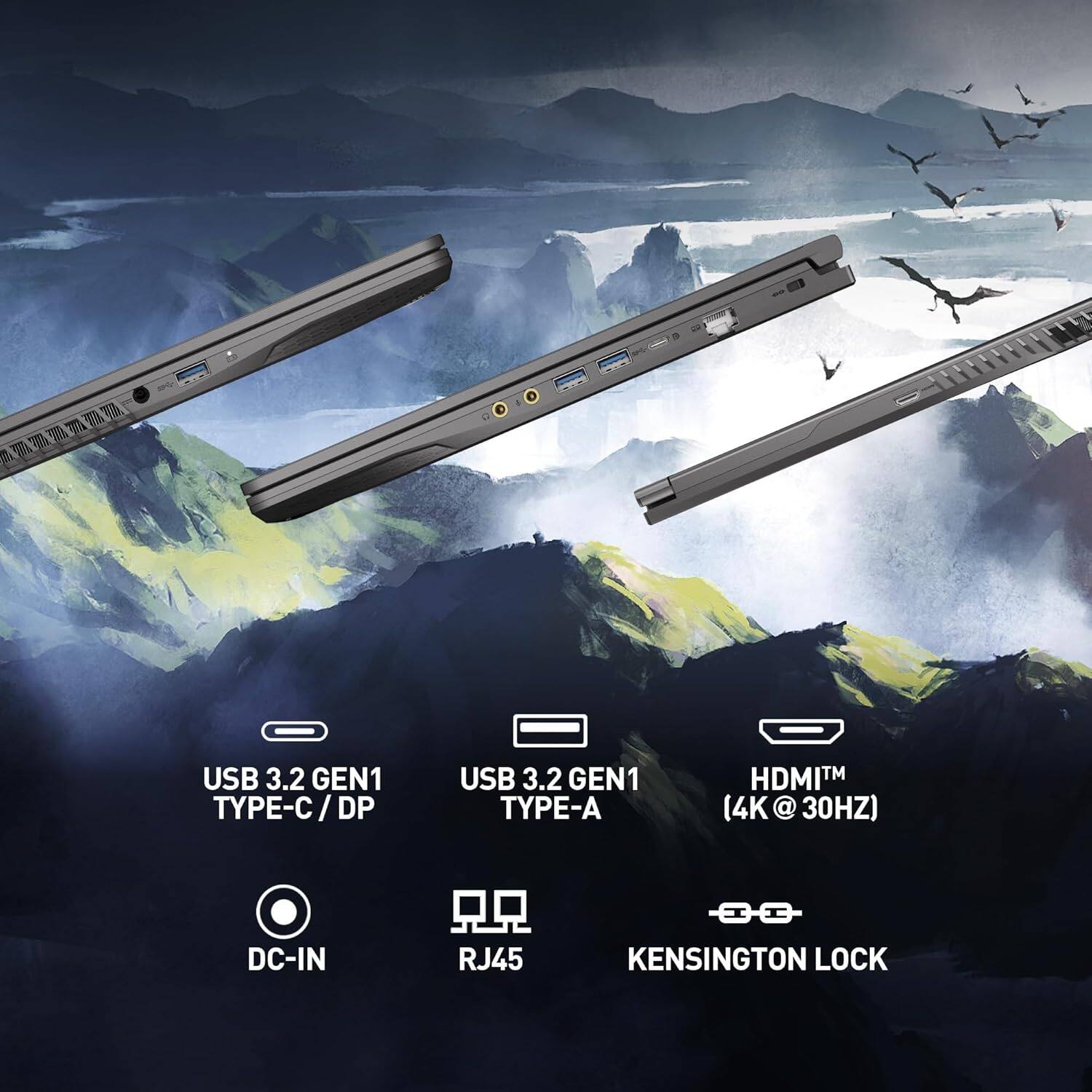 USB 3.2 GEN1 TYPE-C / DP  
USB 3.2 GEN1 TYPE-A  
HDMI™ (4K @ 30HZ)  
DC-IN  
RJ45  
KENSINGTON LOCK