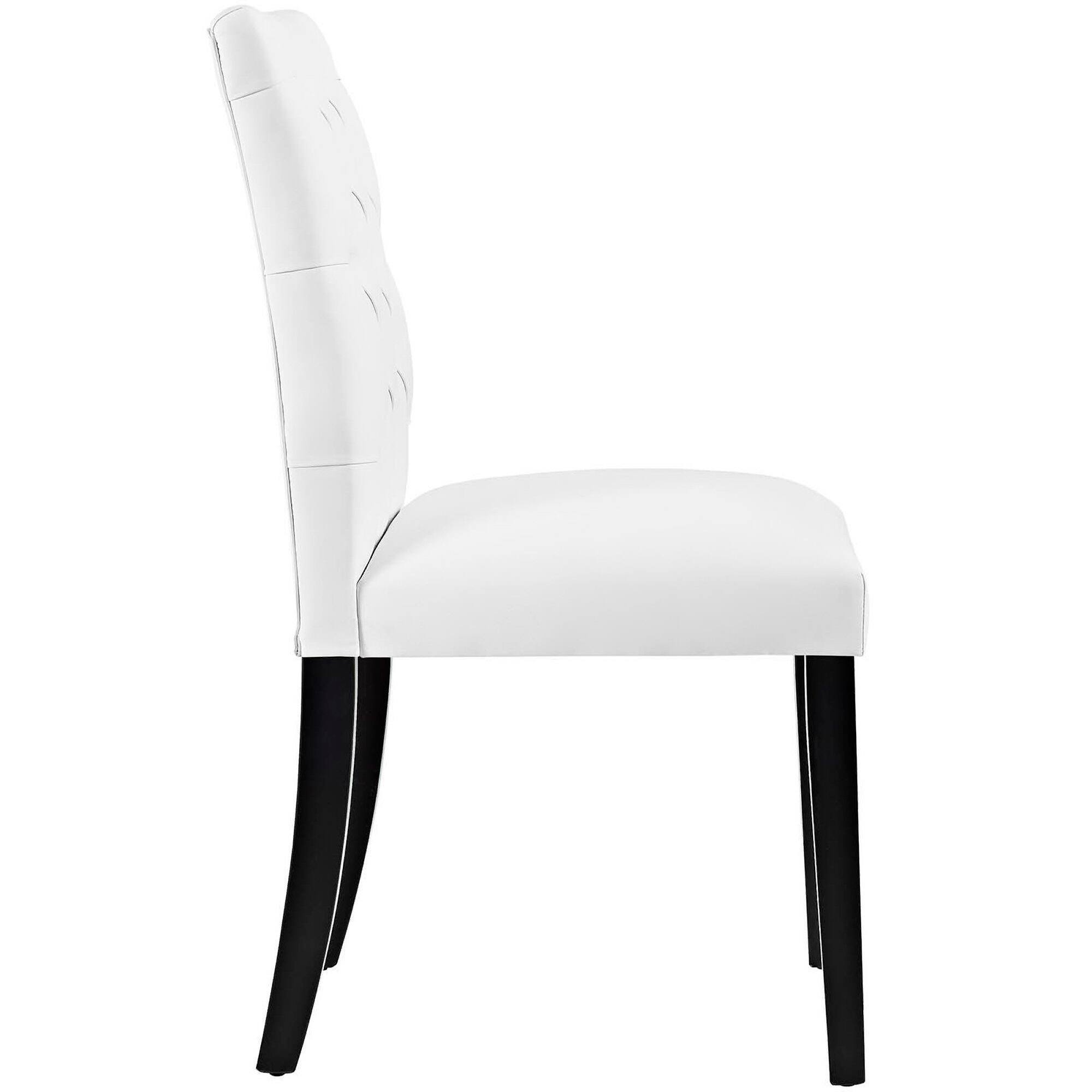 Left. Modway - Duchess Vinyl Dining Chair Set of 2 by Modway - White.