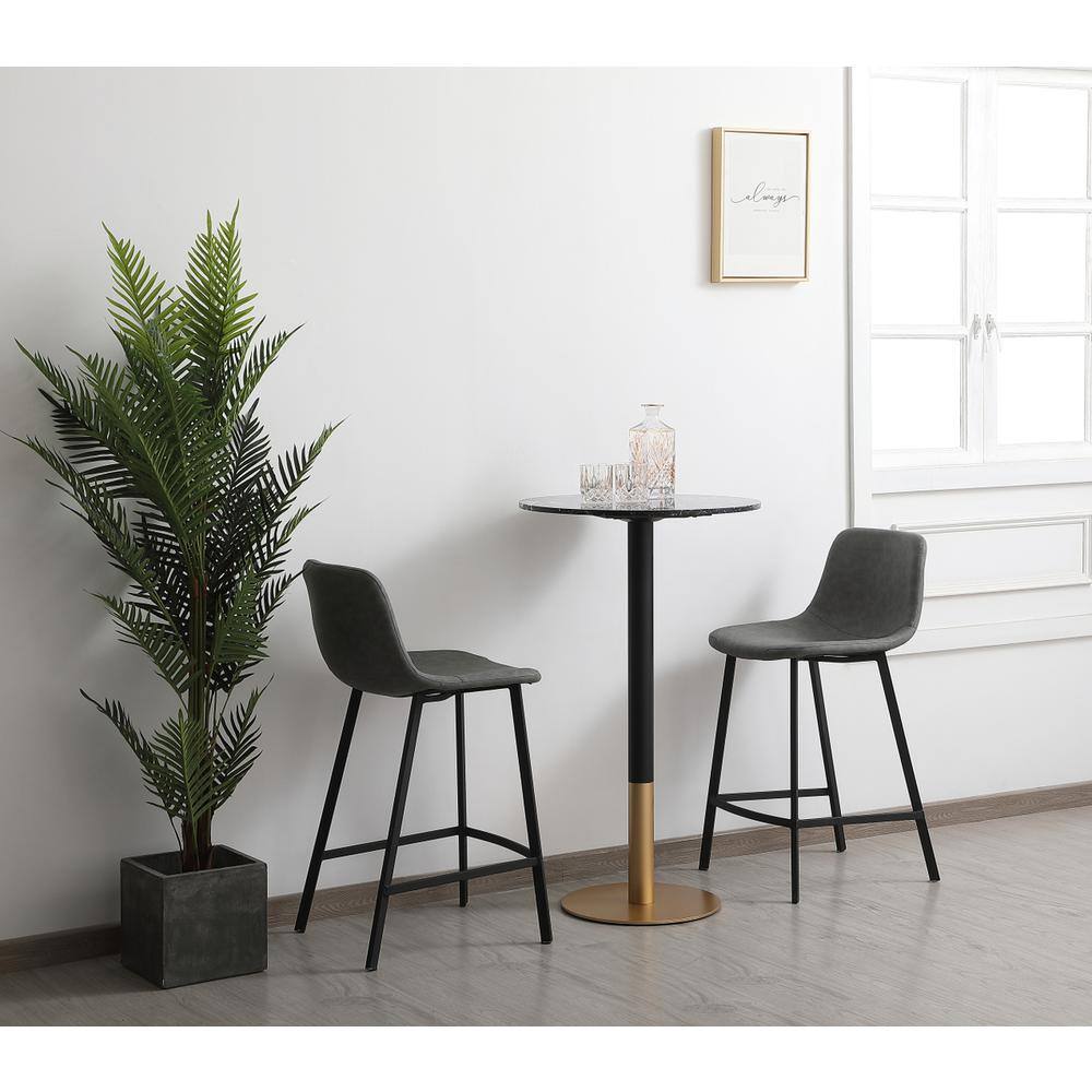 Alt View 1. Elegant Decor - 23 inch pub table in black - Black.