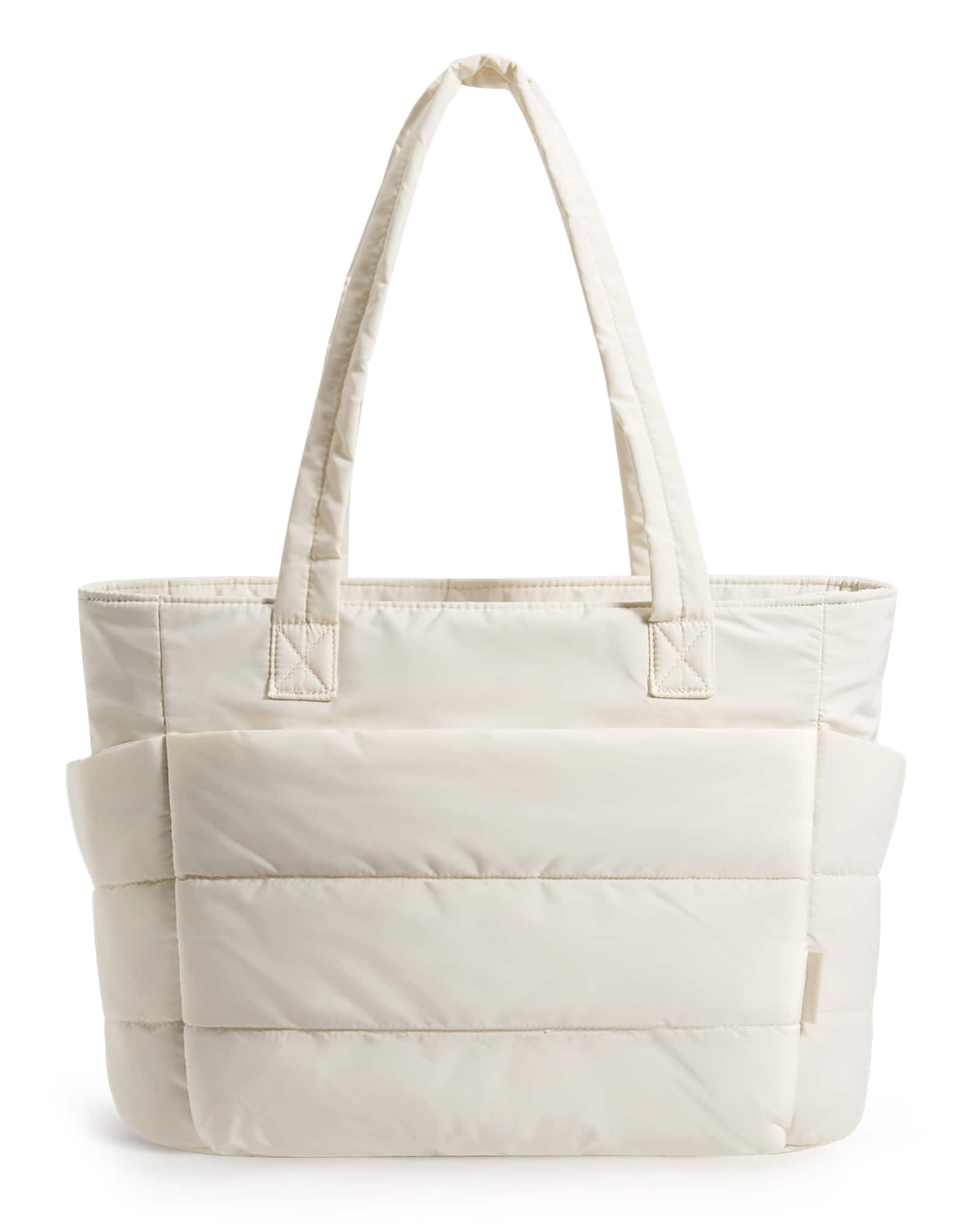 "Bagsmart - Bubble 20L Puffy 15.6"" Laptop Work Tote Bag, Lightweight Water-Resistant Puffer Travel Shoulder Bag for Women - White" price history on PriceWatchPro
