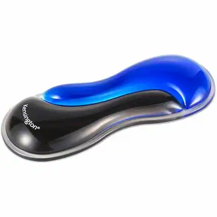 Front. Kensington - Kensington Slim Duo Gel Mouse/Trackball Wrist Rest - 0.87" Height x 7.56" Width x 2.83" Depth - Black, Blue - Gel - Black,Blue.