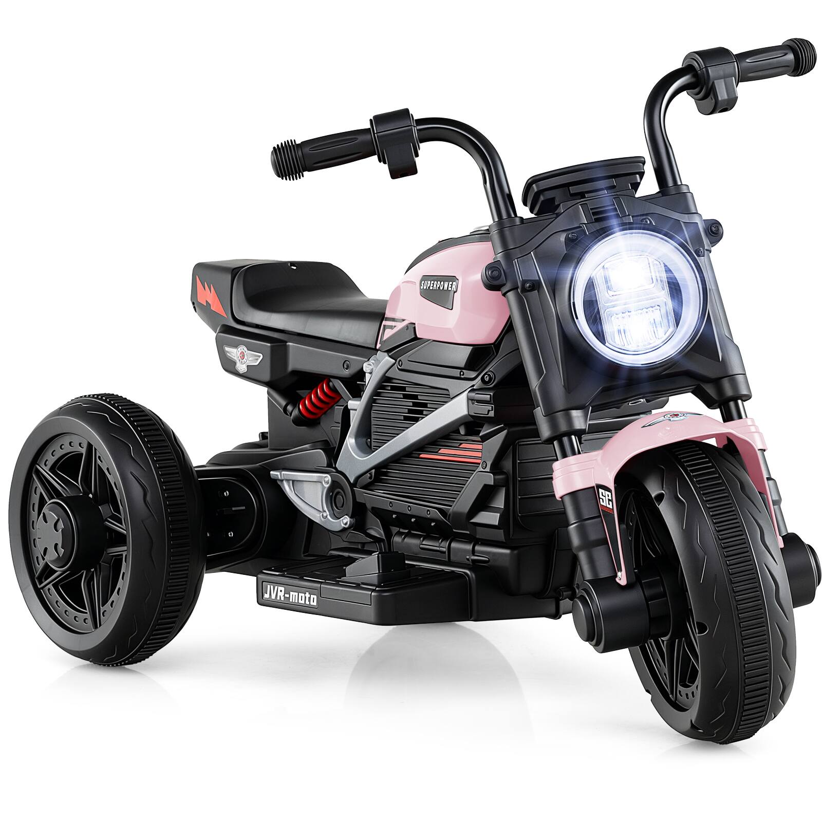 Gymax - 6V Kids Motorcycle w/Song Story LED Headlights Accelerator Pedal & 3 Wheels - Pink price history on PriceWatchPro