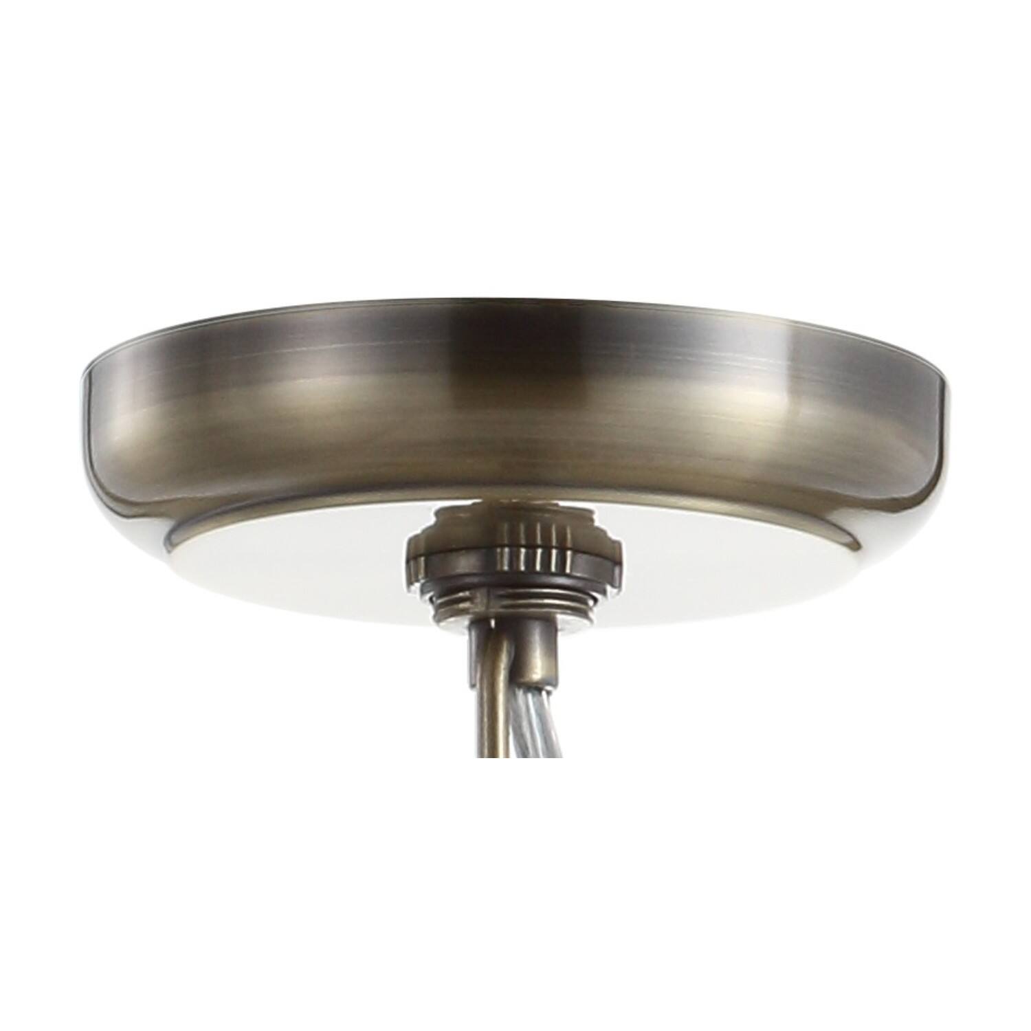 Alt View 5. Jonathan Y - Regina 10" Crystal/Metal Empire LED Pendant, Antique Brass - Antique Brass/Clear.