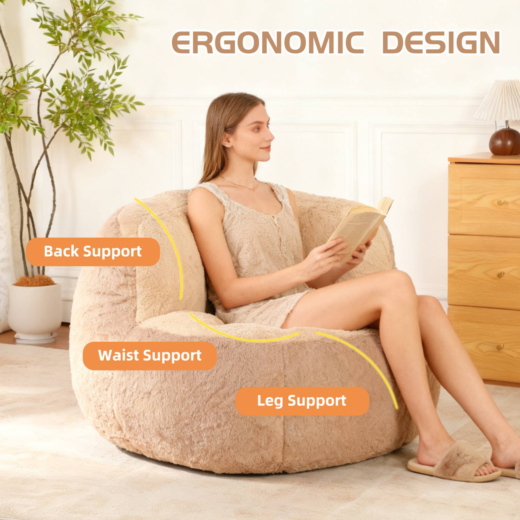 ERGONOMIC DESIGN

- Back Support
- Waist Support
- Leg Support
