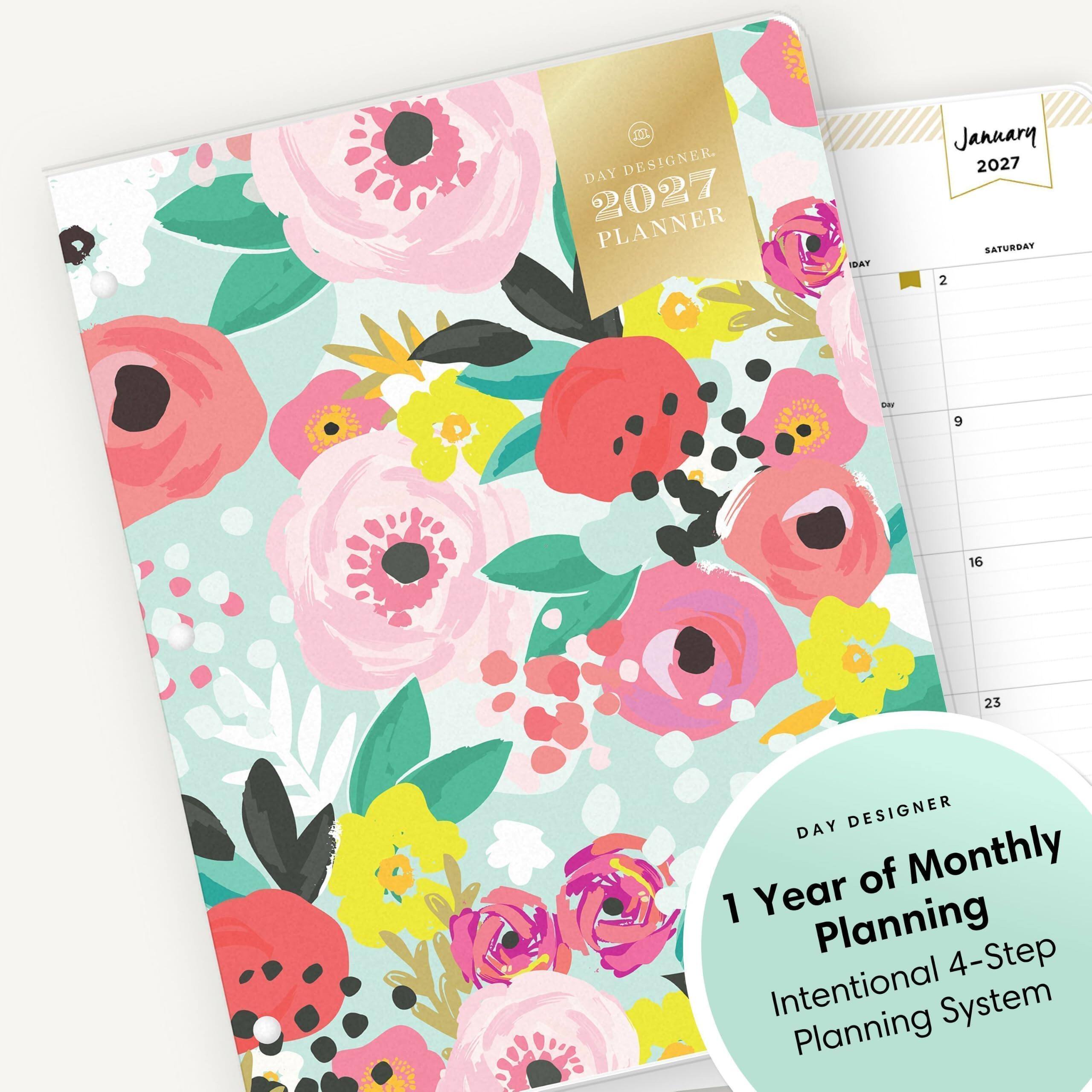 M DAY DESIGNER. 2027 PLANNER

IDAY
January 2027 SATURDAY 2
VAO
9
16
23

DAY DESIGNER 1 Year of Monthly Planning 4-Step Intentional System Planning