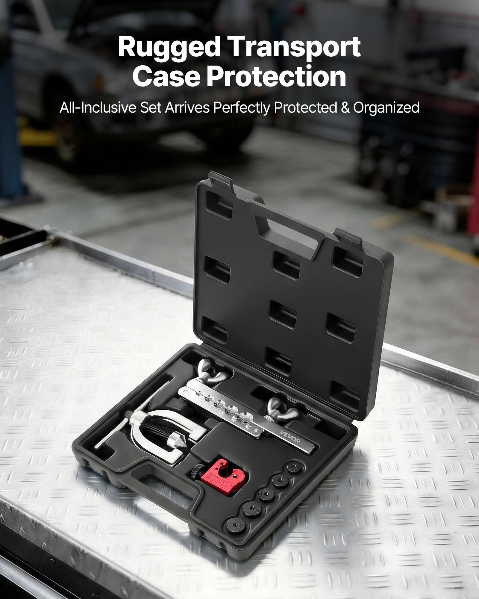 Rugged Transport Case Protection  
All-Inclusive Set Arrives Perfectly Protected & Organized  

5 VEVOR