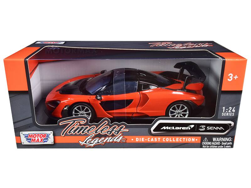 MOTOR MAX  
Timeless Legends™  
McLaren Senna  
1:24 SERIES  
DIE-CAST COLLECTION  

WARNING: CHOKING HAZARD - Small parts. Not for children under 3 years.  

3+