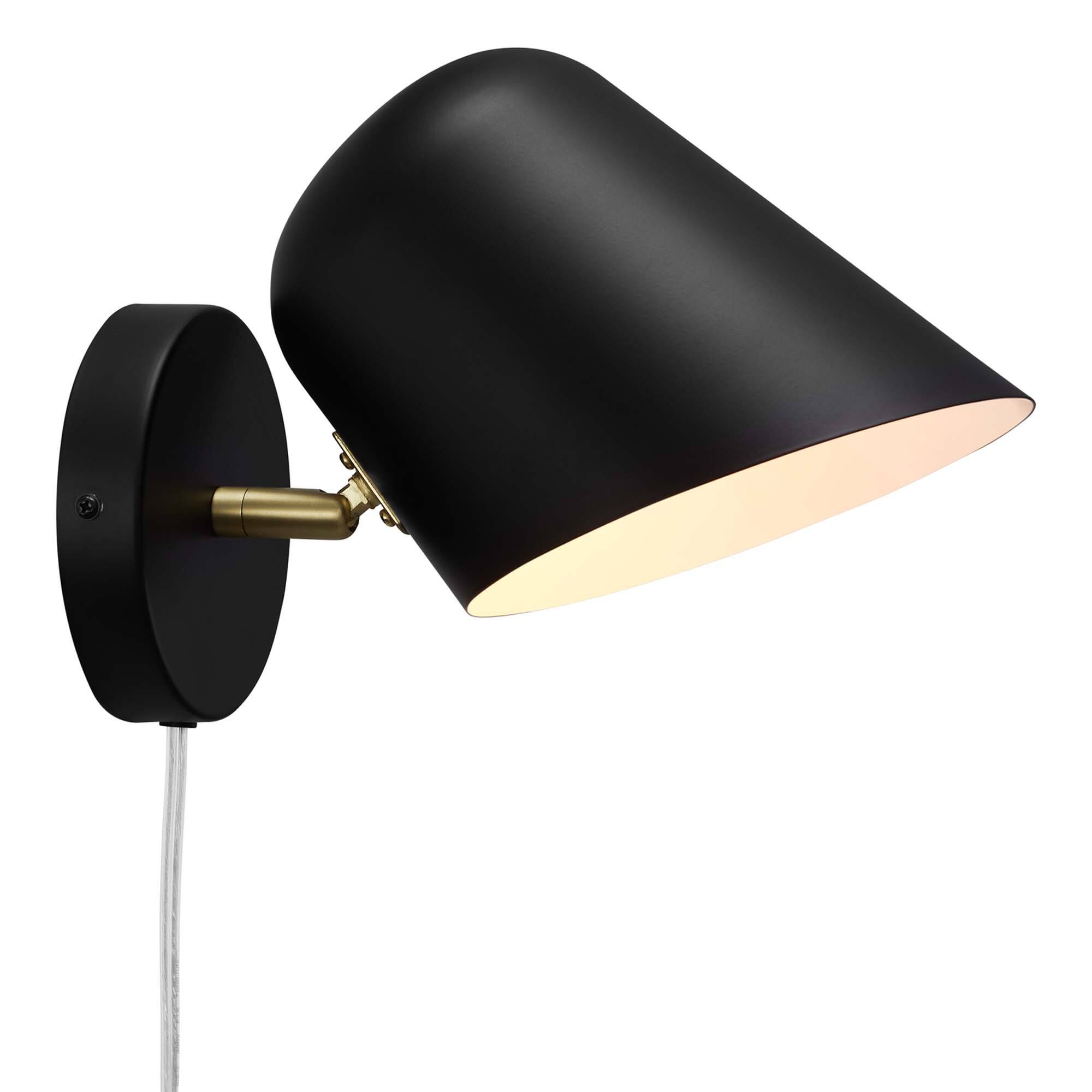 Angle. Modway - Briana Swivel Wall Sconce by Modway - Black.