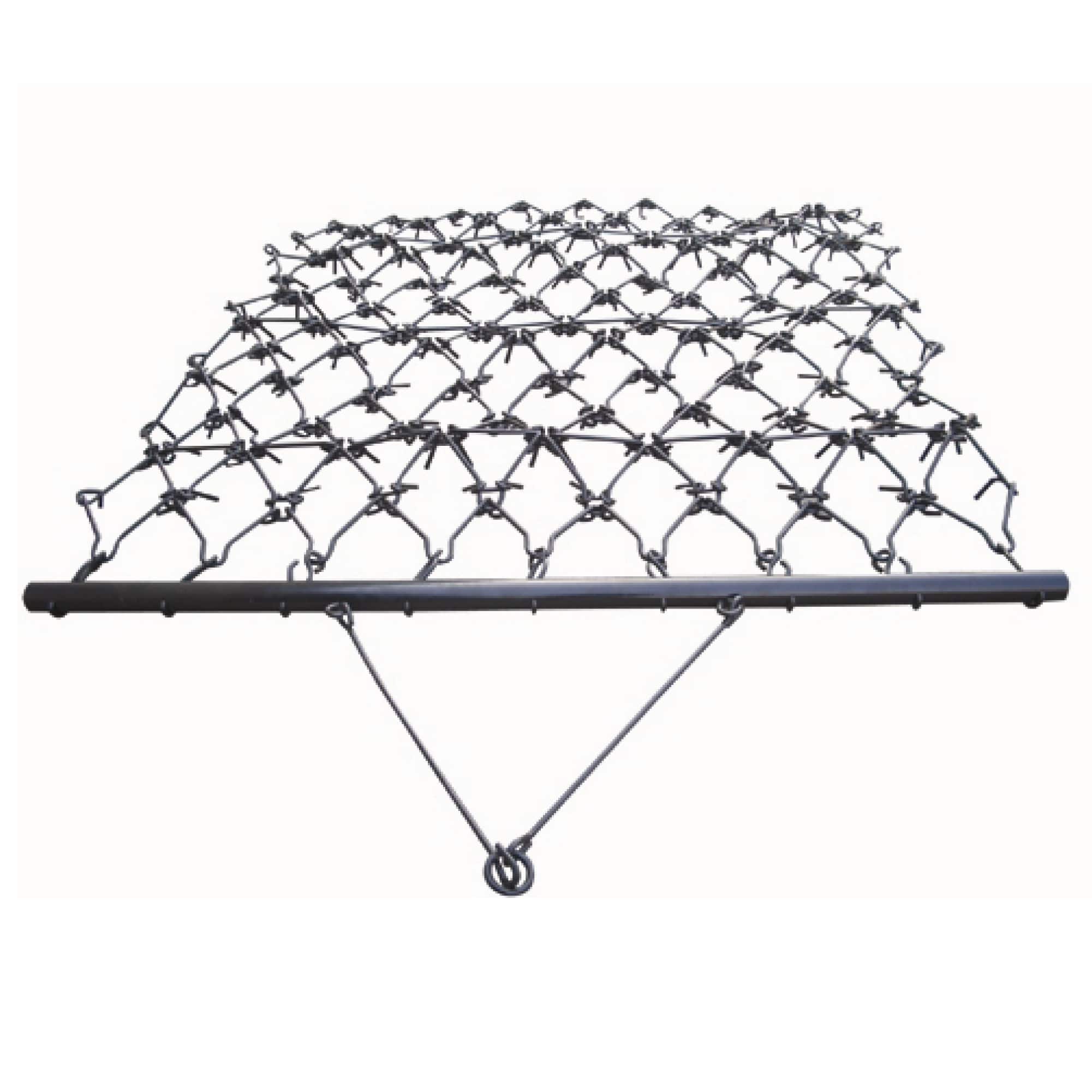 Field Tuff - 4x4 Foot Steel Durable Chain Rake Field Leveling ATV Drag Harrow - Black