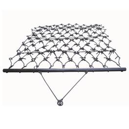 Field Tuff - 4x4 Foot Steel Durable Chain Rake Field Leveling ATV Drag Harrow - Black