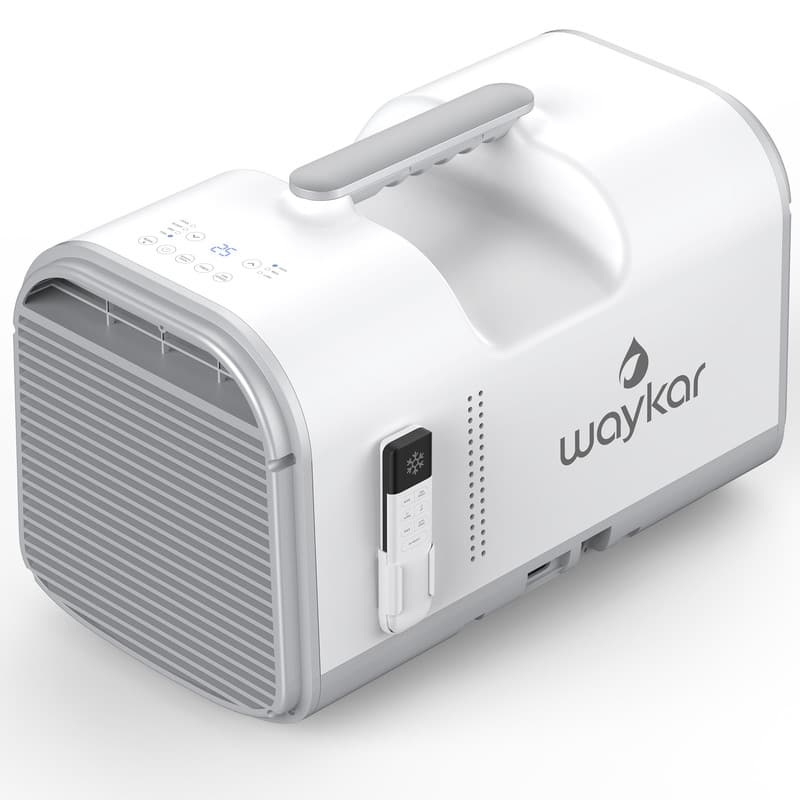 Front. Waykar - 4500 BTU 3-in-1 Portable Air Conditioner with Dehumidifier for Tent, Camping or RV, Remote Control - White.
