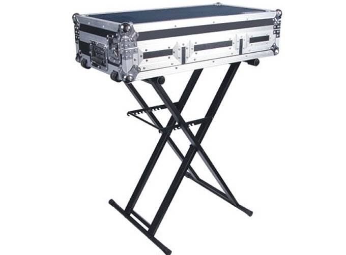 Alt View 1. Odyssey Case - NEW! Odyssey LTBXS Portable Pro DJ Coffin Mixer Keyboard X-Stand w/ Rubber Pads.