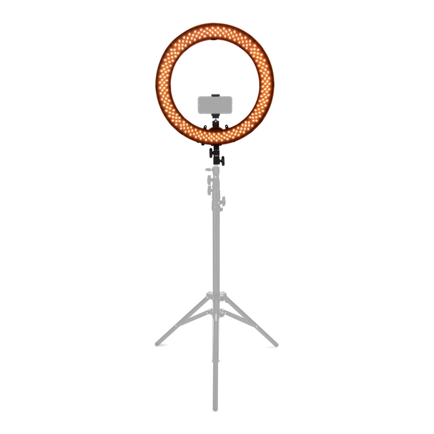 Left. Koah - Koah SOL SPHERE 19in 55W Ring Light Kit with Carrying Bag and Smartphone Holder.