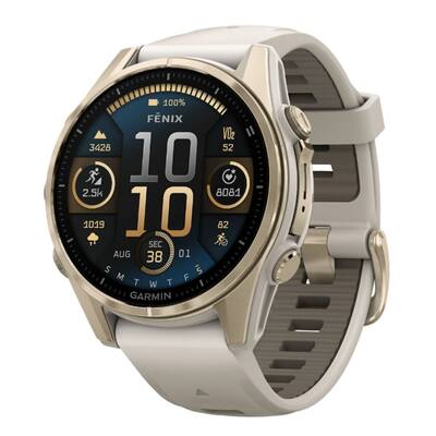 Garmin Fenix 8 43mm GPS Smartwatch (Soft Gold/Fog Gray Dark Garmin Fenix 8 43mm GPS Smartwatch (Soft Gold/Fog Gray Dark