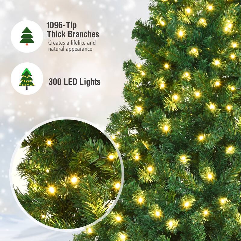 1096-Tip Thick Branches Creates a lifelike and natural appearance  
300 LED Lights
