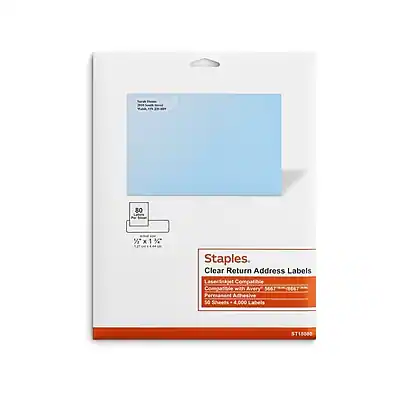 1284 Address Label Staples Laser/Inkjet Address Labels, 1/2