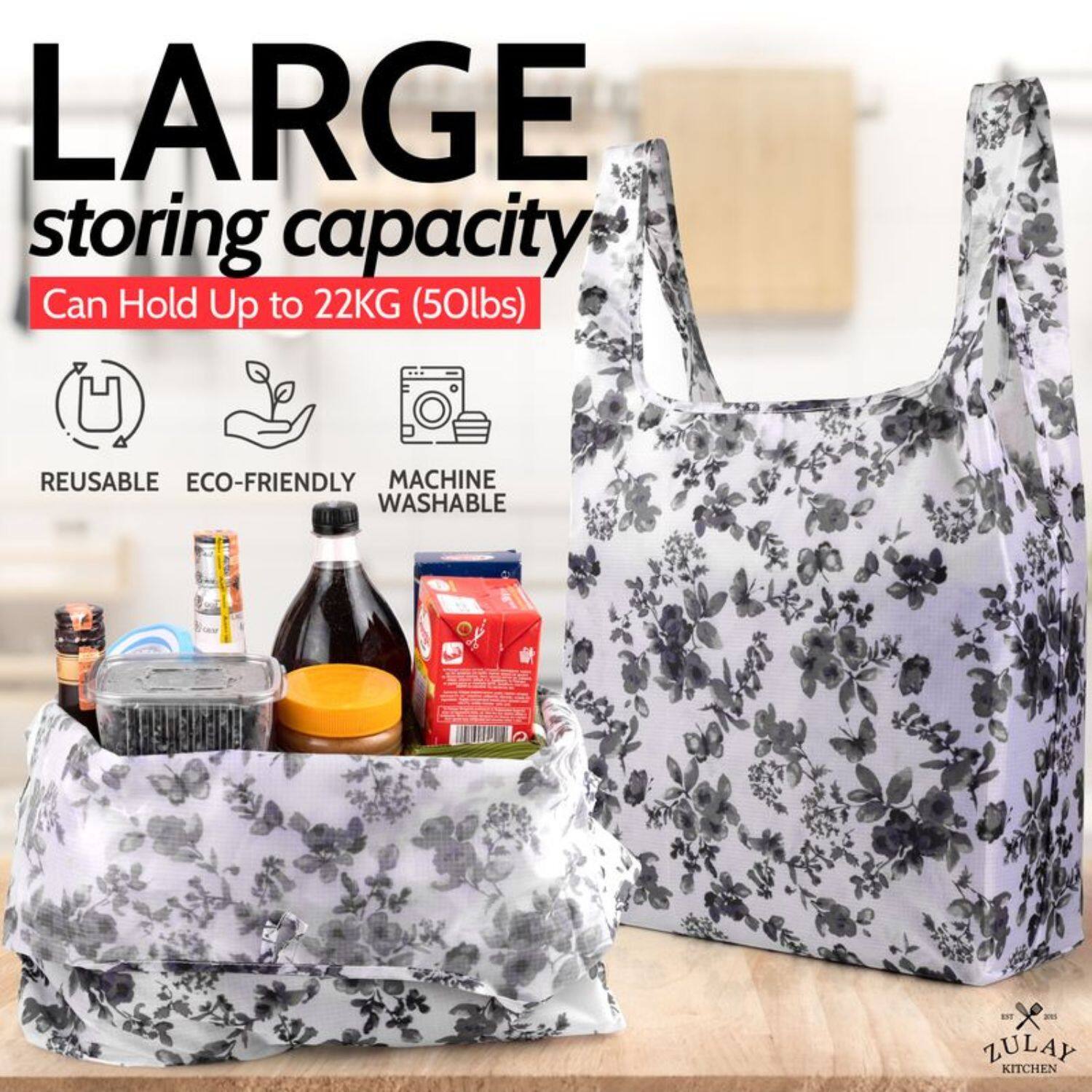 Zulay Kitchen Grocery Bags - Thumbnail 3