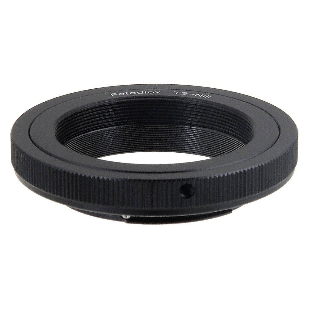 Fotodiox - Lens Adapter - Compatible with T-Mount (T2) Screw Mount Lenses to fit Nikon F Mount Cameras