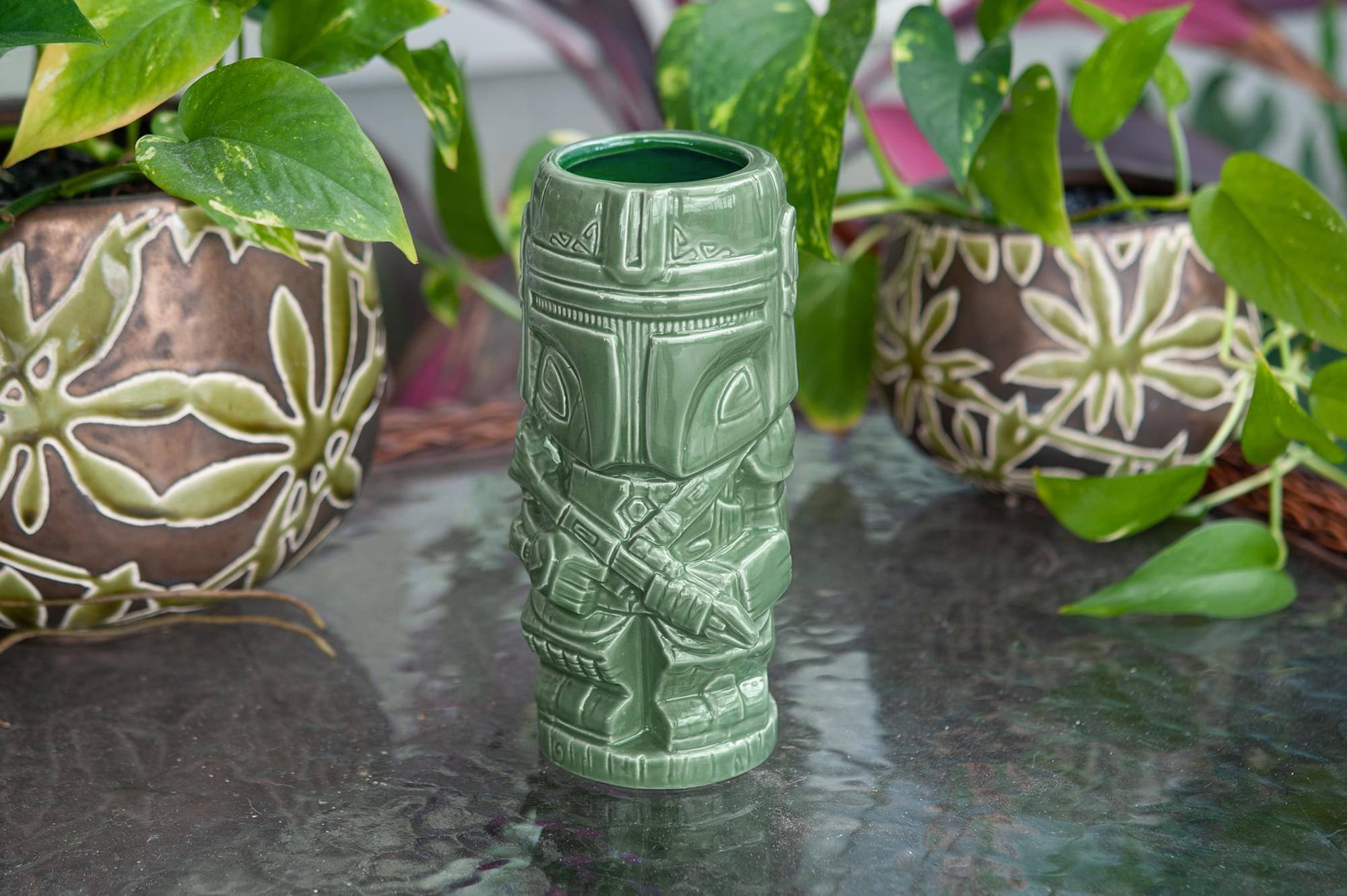 Alt View 4. Star Wars - Geeki Tikis Star Wars The Mandalorian Mando Mug | Ceramic Tiki Cup | 20 Ounces - Green.