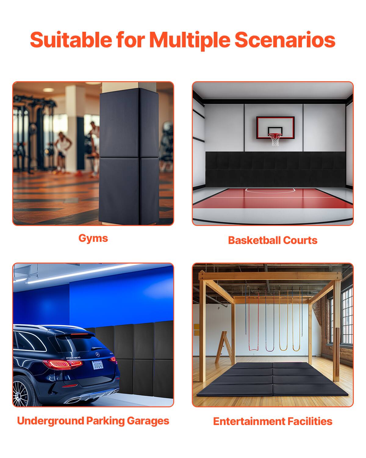Suitable for Multiple Scenarios

Gyms

Basketball Courts

Underground Parking Garages

Entertainment Facilities
