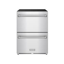 Gordon Ramsay Series by Thor Kitchen 24 Inch Indoor Outdoor Refrigerator Drawers with Hardware - Stainless Steel