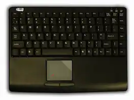 Adesso - Slim Touch Mini Keyboard with Built-in Touchpad (AKB-410UB) - Black