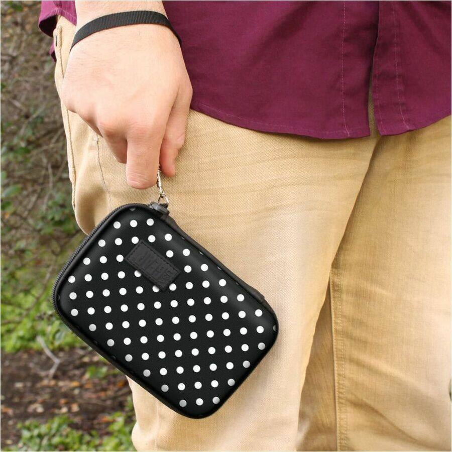 Alt View 7. Accessory Power - USA Gear Carrying Case Rugged Electronic Device - Polka Dot - Water Resistant Exterior, Scratch Resistant Exterior - Polka Dot.