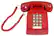 Angle. Cortelco - ITT-2500-V-RD Corded Phone - Red.