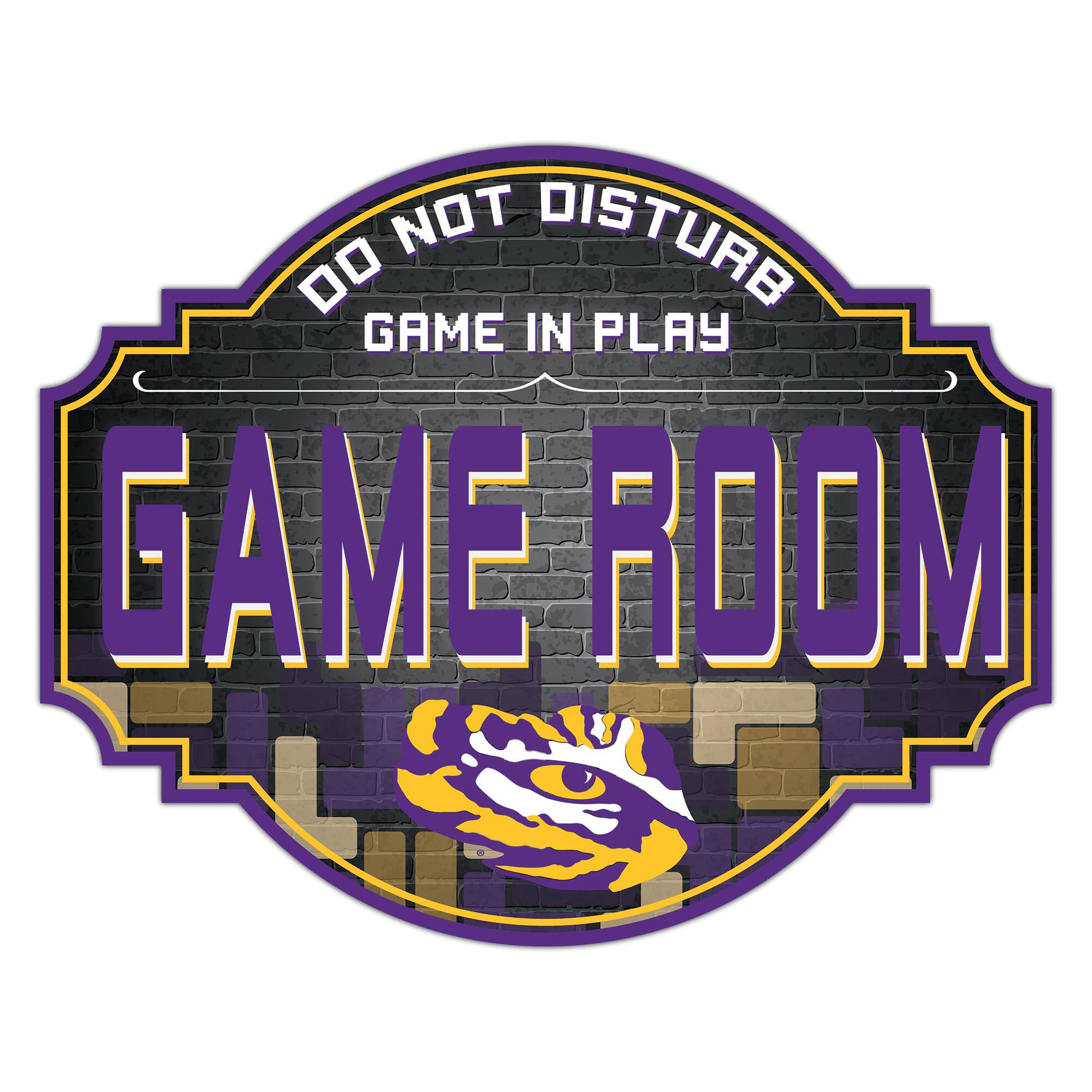 LSU Tigers 12'' Game Room Tavern Sign