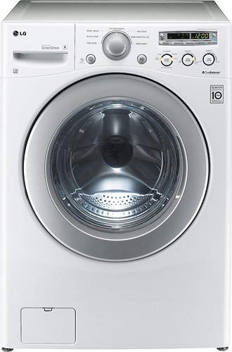  LG - 3.6 Cu. Ft. 7-Cycle Extra-Large Capacity High-Efficiency Front-Loading Washer - White