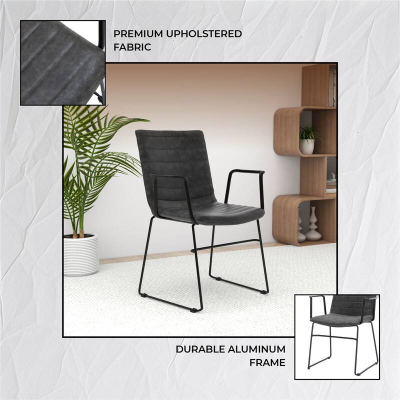 PREMIUM UPHOLSTERED FABRIC  
DURABLE ALUMINUM FRAME
