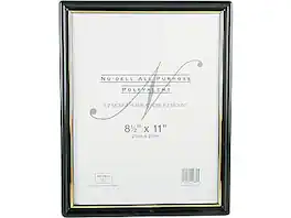 Artistic - NuDell EZ Mount Plastic Certificate Frame, Black (11880) - Black/Gold Trim