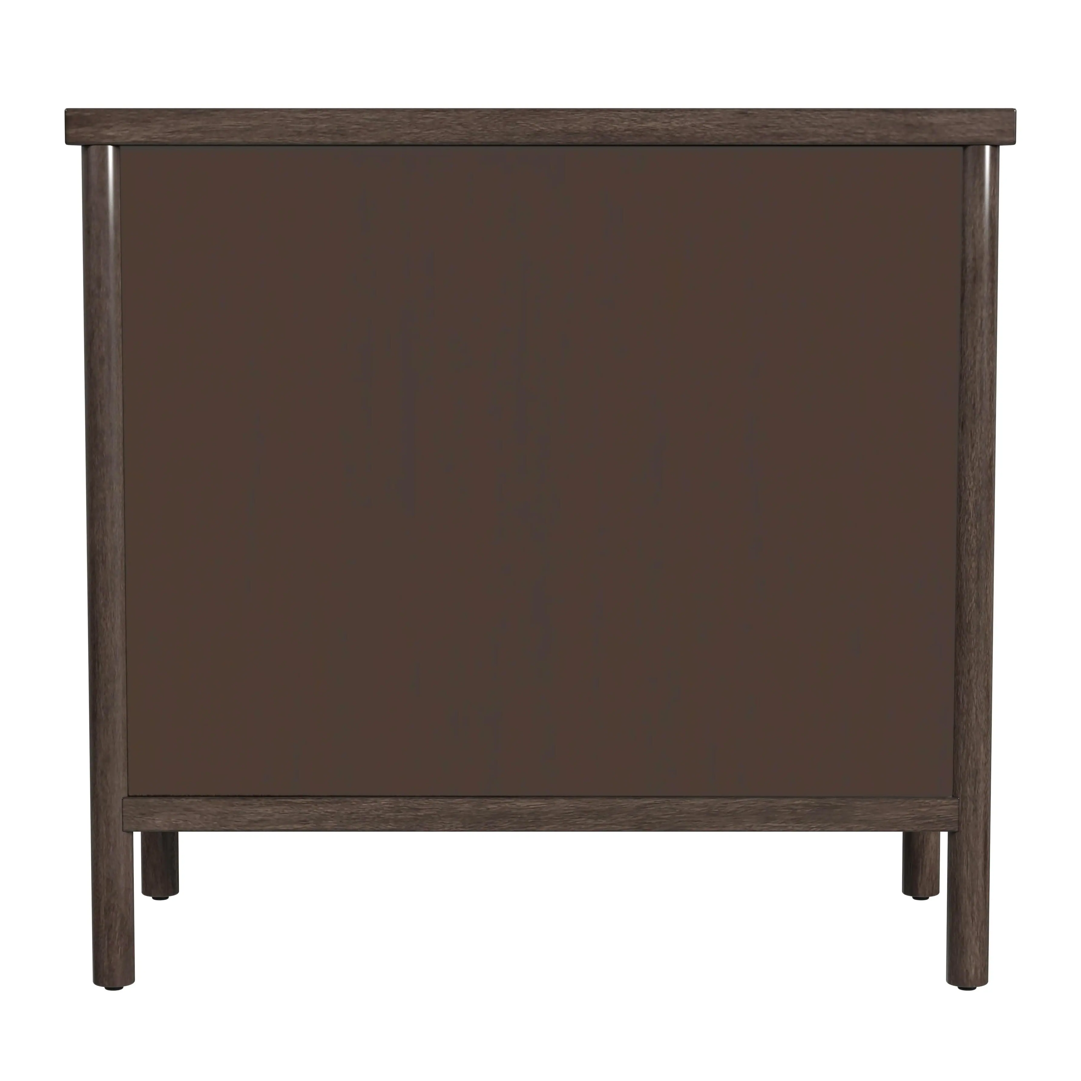 Alt View 5. Butler Specialty - Lennon 34 in. W Rectangular Wood 3 Drawer Rounded Leg Dresser - Brown.