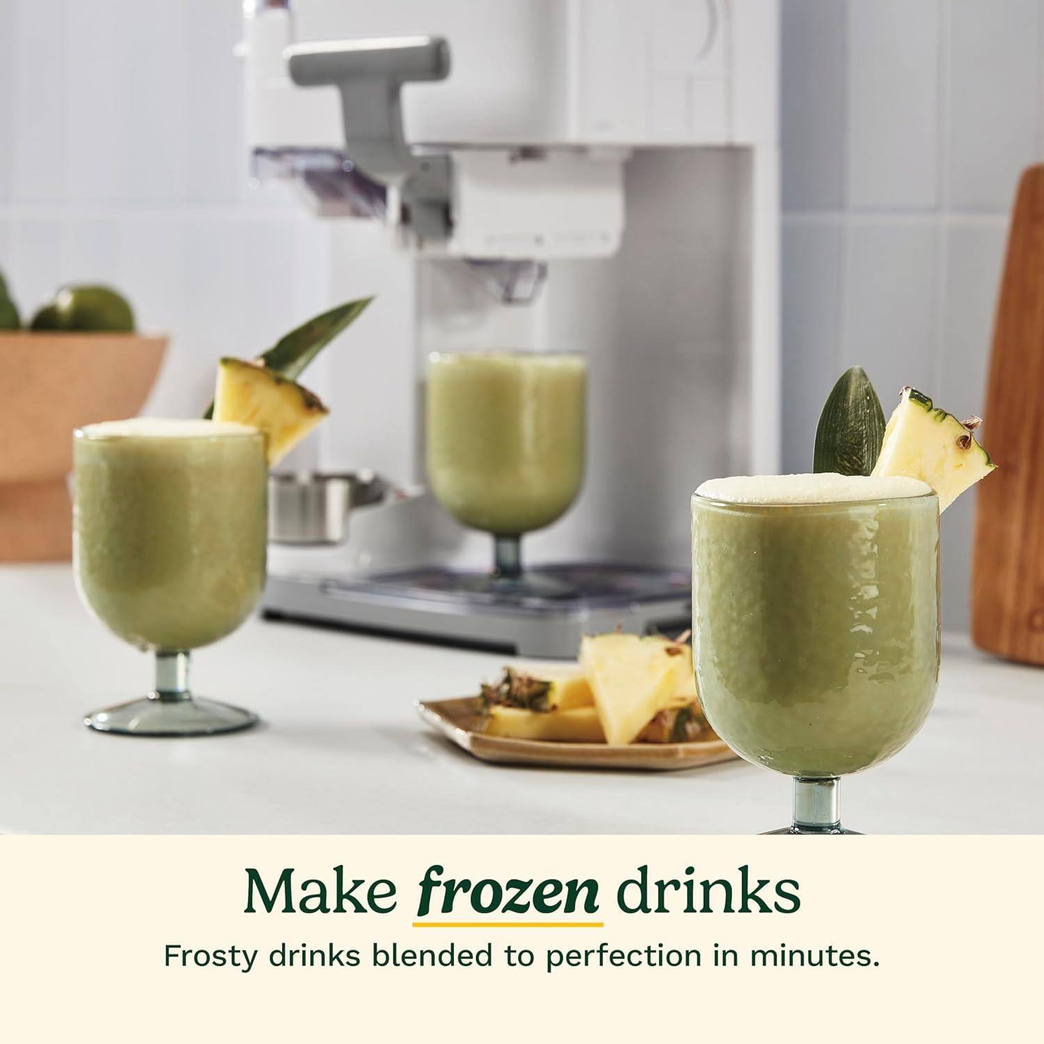 Make frozen drinks  
Frosty drinks blended to perfection in minutes.