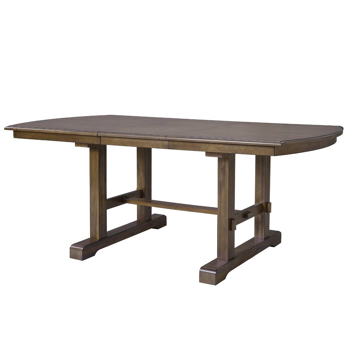Alt View 4. Loheer - Loheer Extendable Dining Table, Brown Farmhouse Wooden Table for Four to Eight - Brown.
