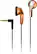 Front Standard. Sennheiser - MX 365 Earbud Headphones - Orange.