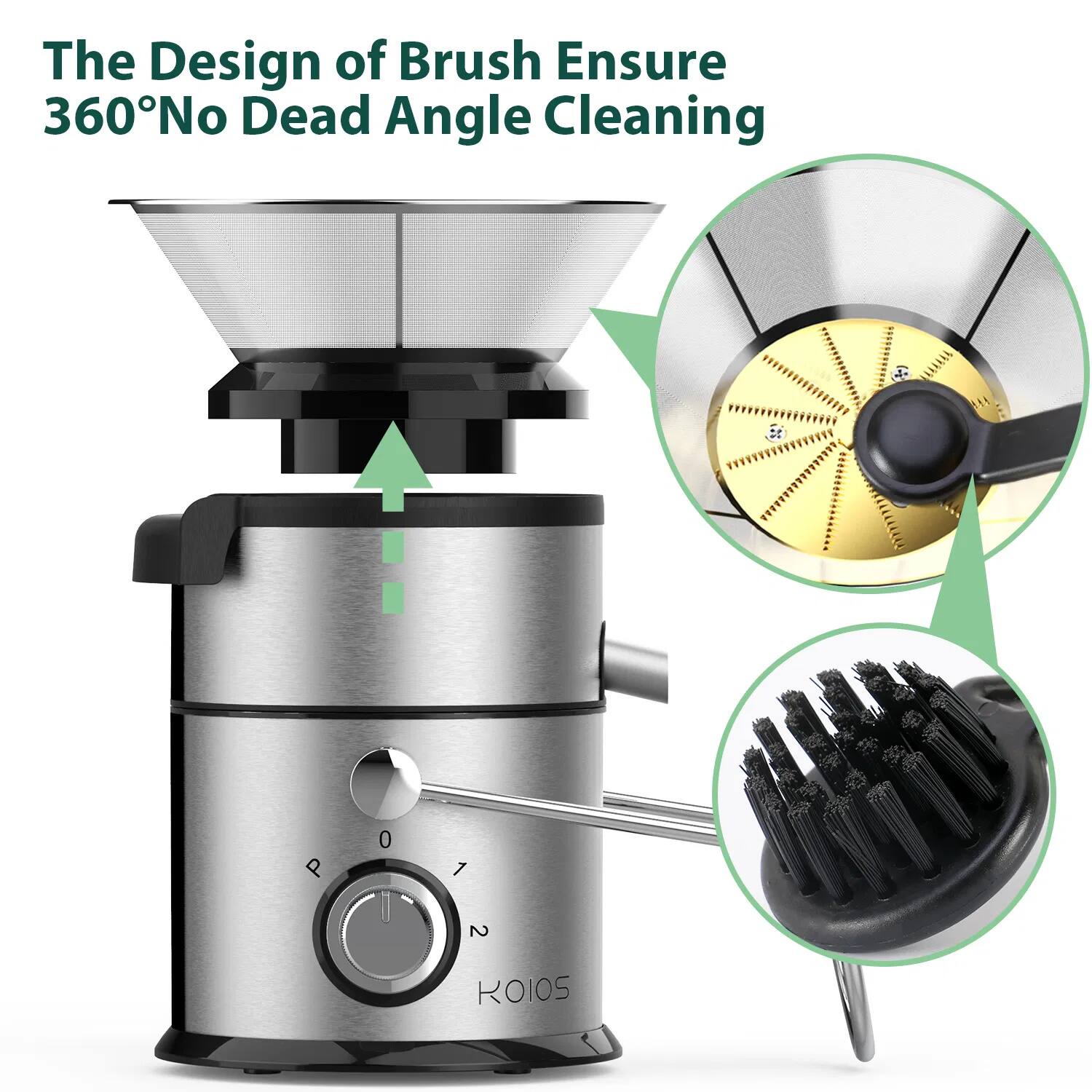 The Design of Brush Ensure 360° No Dead Angle Cleaning