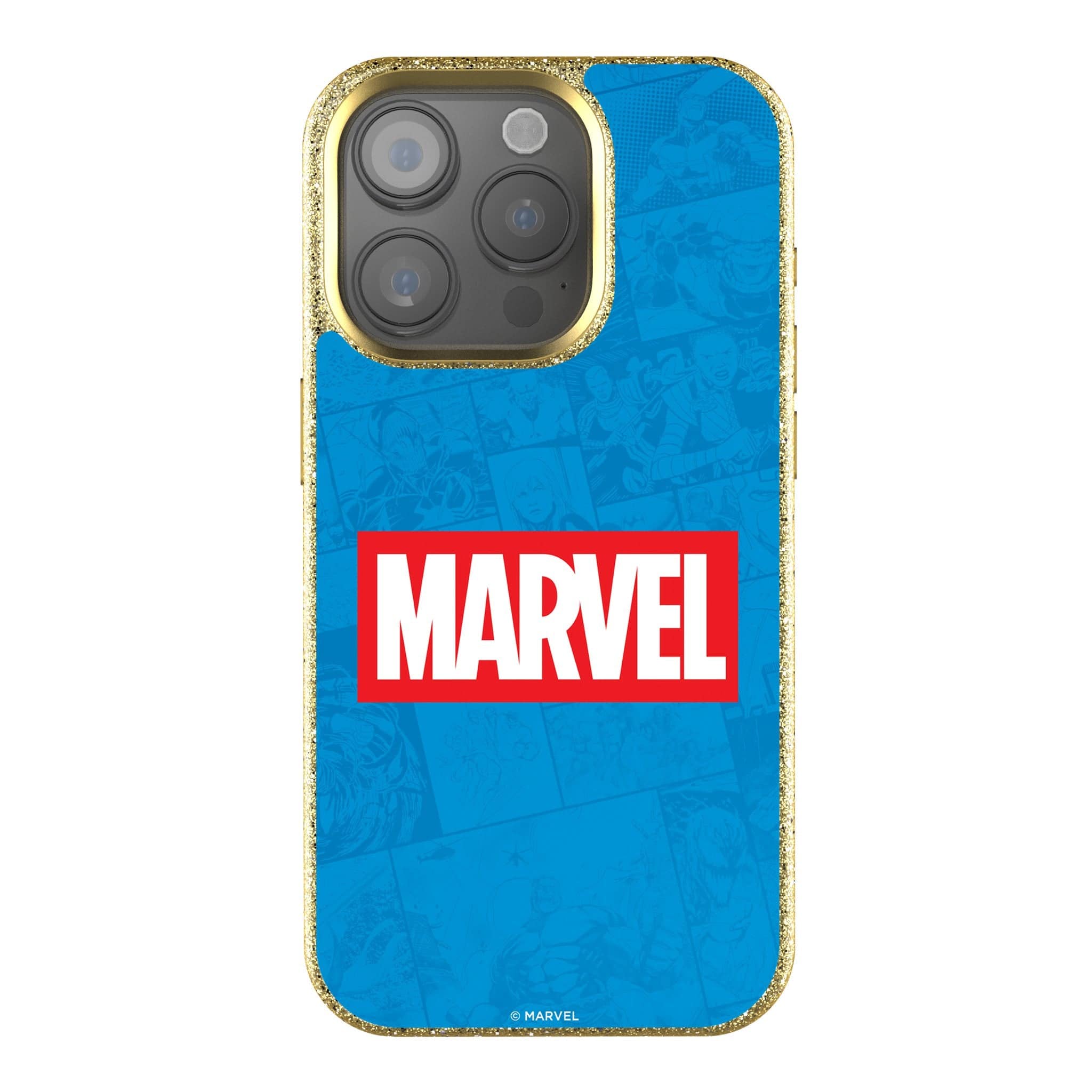 Keyscaper - Logo Gold Bling Phone Case - Apple iPhone 14 Pro Max - Marvel