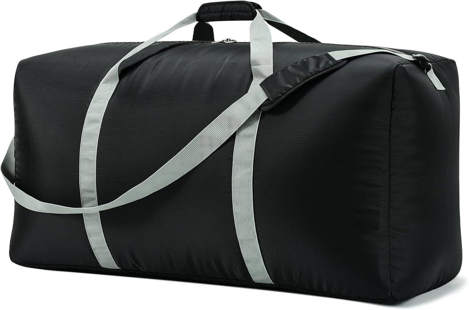 Front. Vulpecula Spade - 105L Extra Large Duffel Bag 32.5 inch Lightweight Luggage for Travel-Black - Black.
